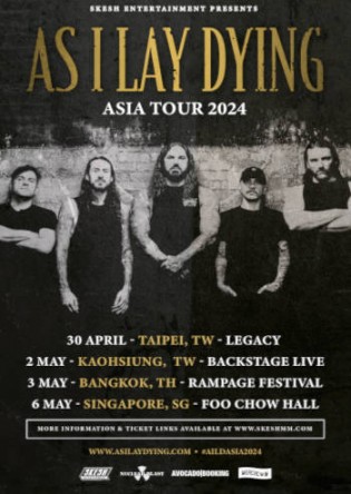 As I Lay Dying Asia Tour 2024