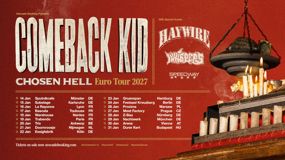 COMEBACK KID - CHOSEN HELL EURO TOUR 2027