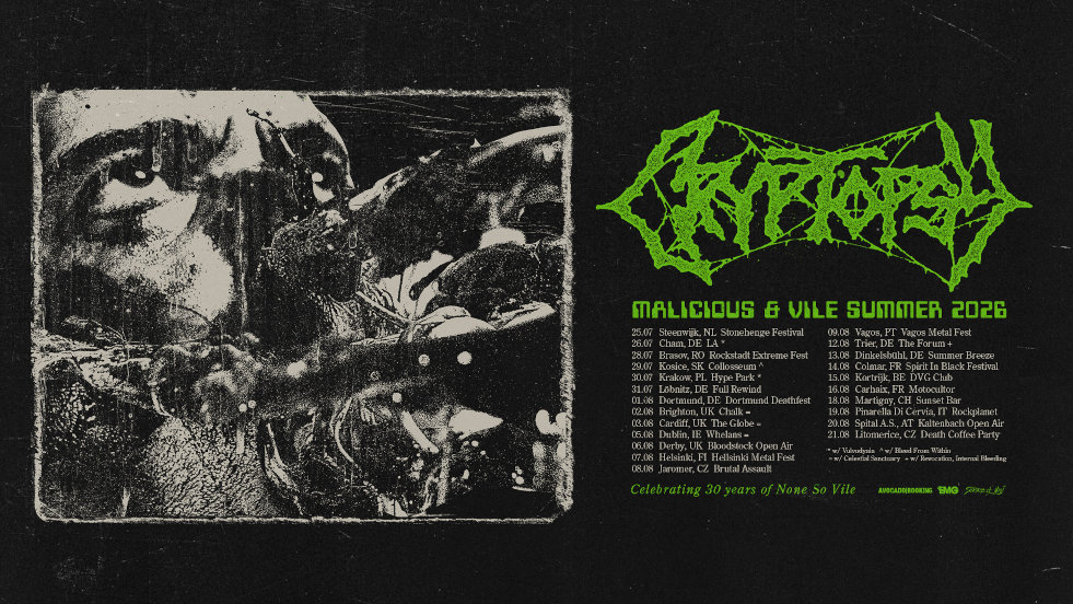 Cryptopsy European Tour Summer 2026