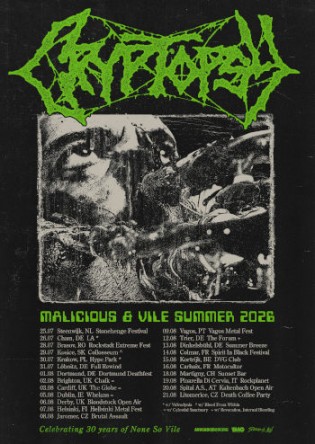 Cryptopsy European Tour Summer 2026