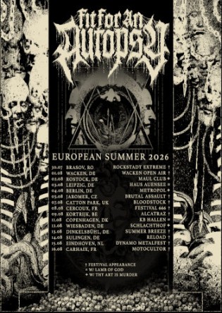 Fit For An Autopsy European Summer 2026