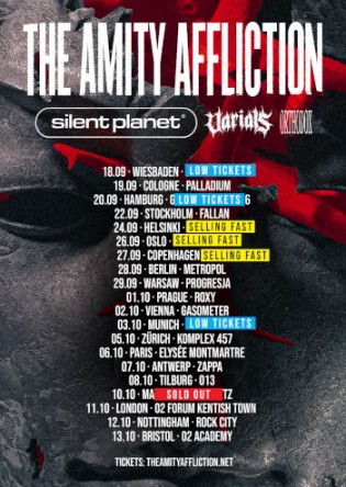 The Amity Affliction Europe 2026